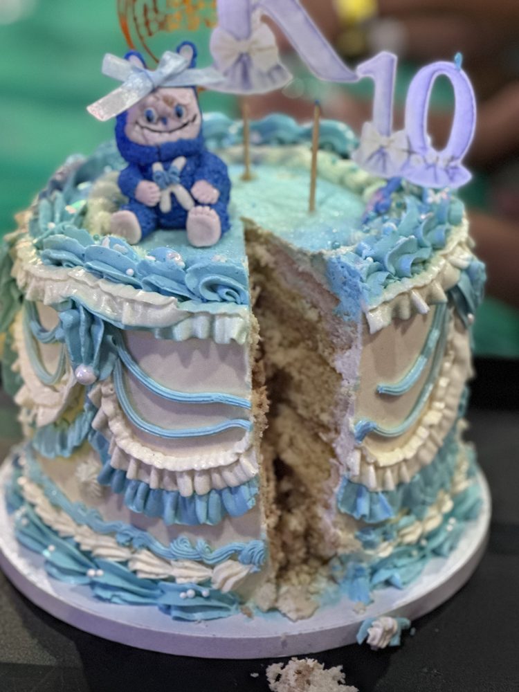 Vintage Labubu inspired cake with cakepop fondant figurines. 