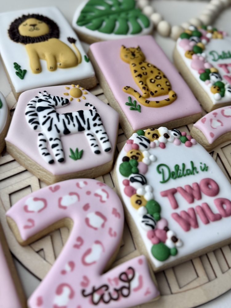Two Wild Second Birthday Sugar Cookie Set