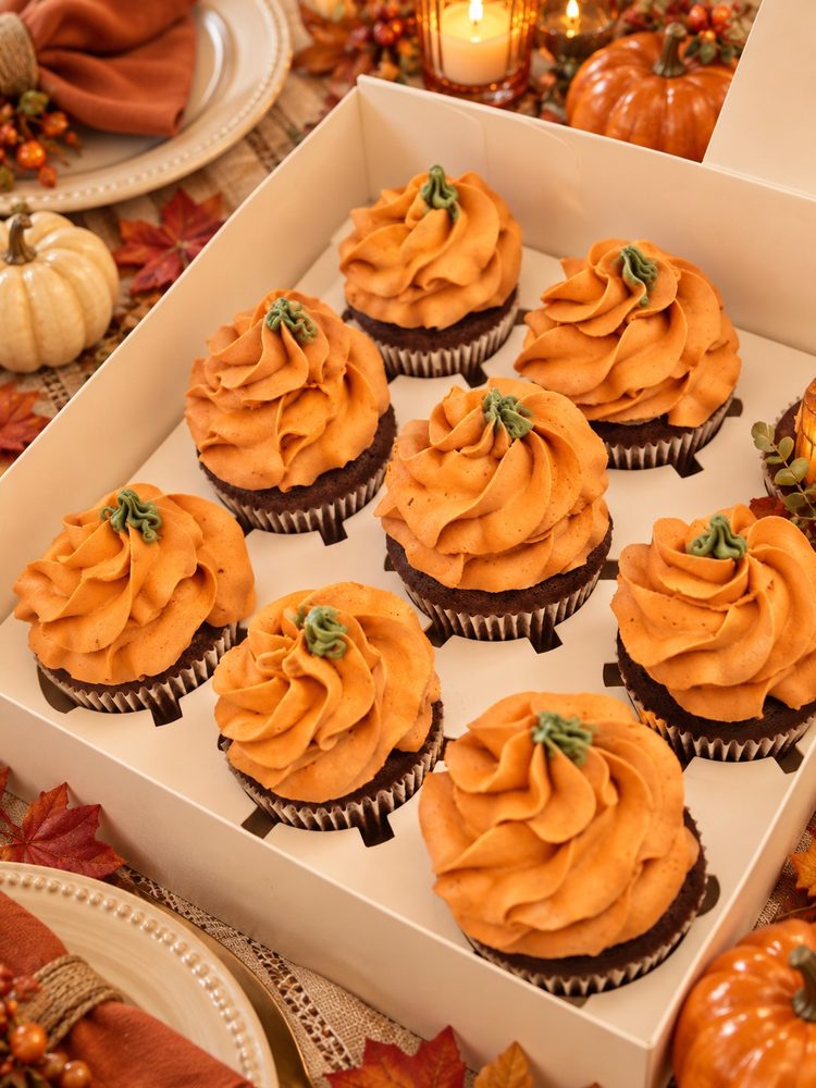Pumpkin Patch Thanksgiving or Halloween Cupcakes
